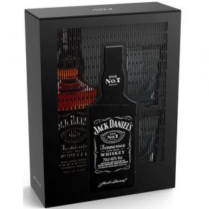 Jack Daniels+sklo plech40% 0,7L